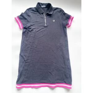 Women's Fred Perry Black and Pink Polo Dress Size US 10